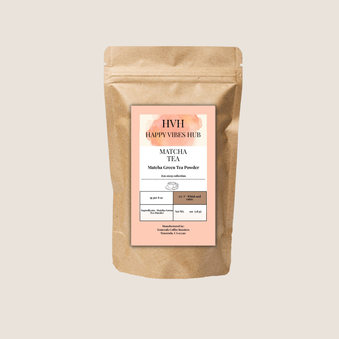 Matcha tea bag by Happy Vibes Hub