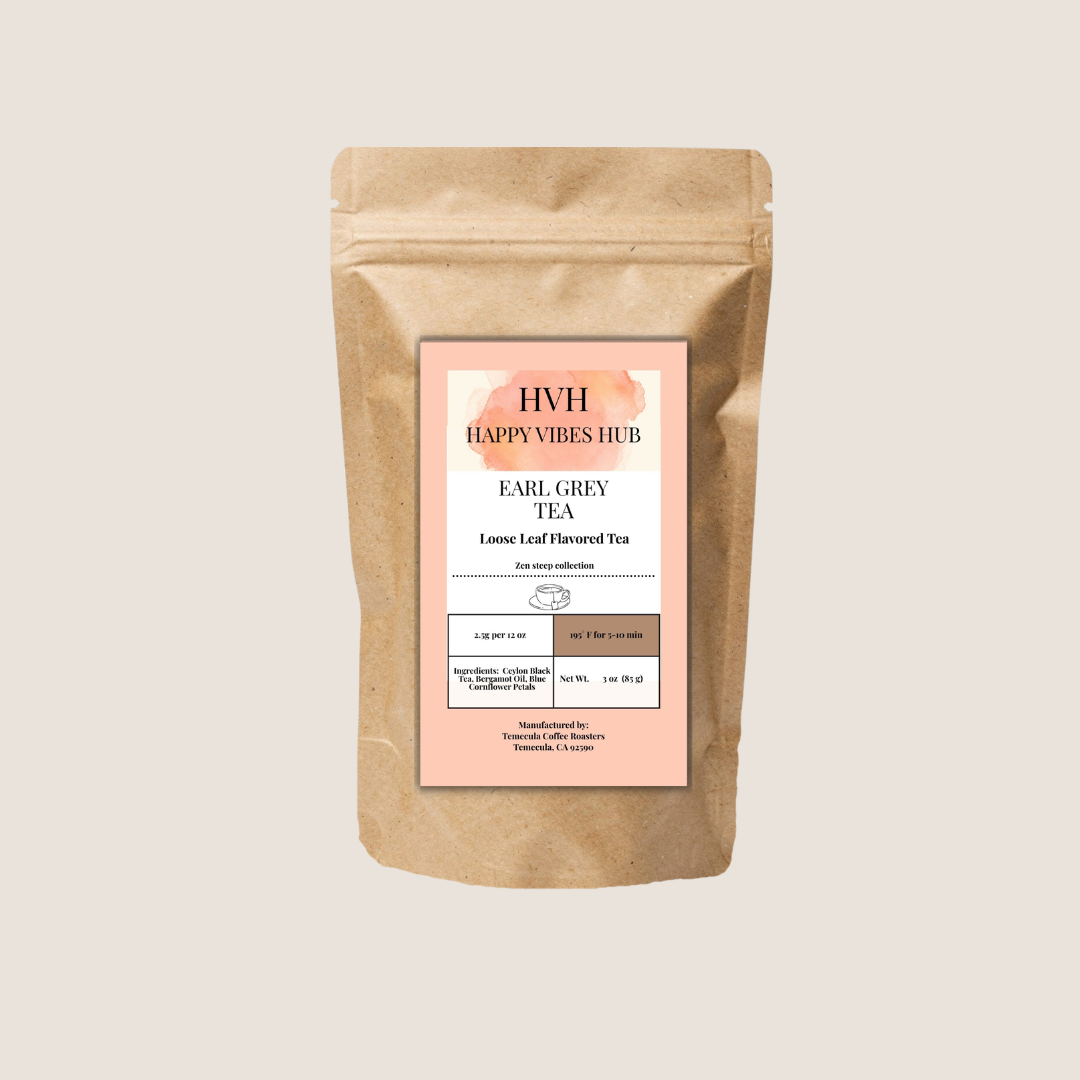 Earl Grey tea bag by Happy Vibes Hub