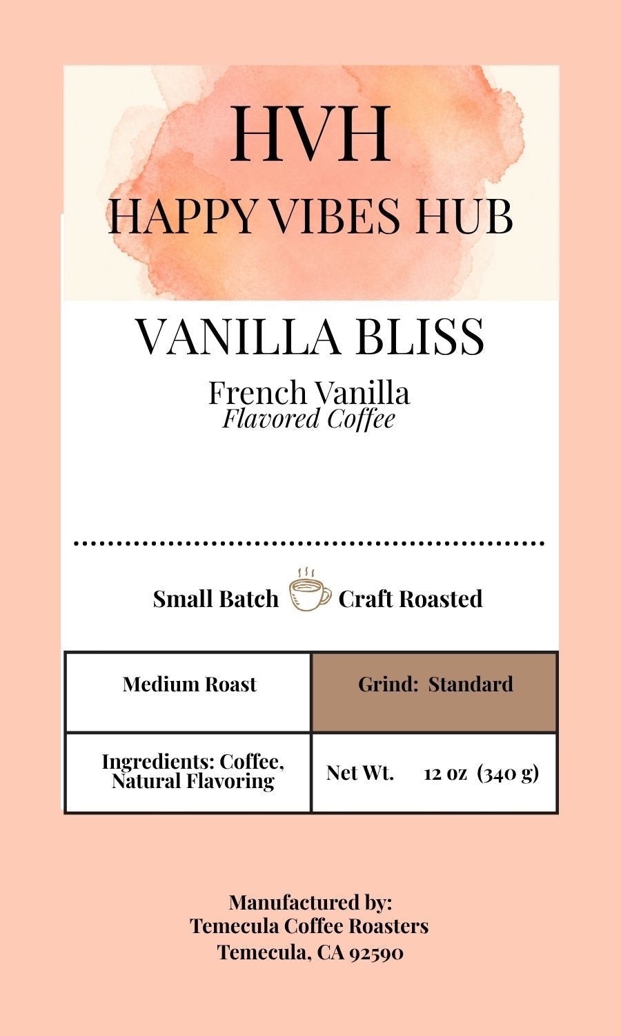 Vanilla Bliss - French Vanilla Flavored Coffee