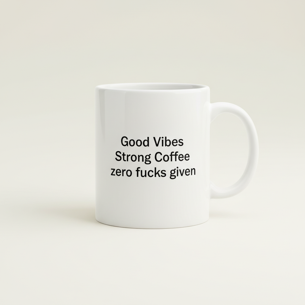 Good Vibes, Strong Coffee, Zero Fucks Given Mug