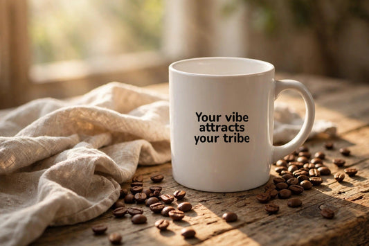 Your Vibe Attracts Your Tribe Mug - lifestyle